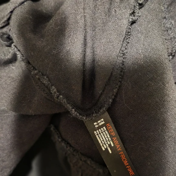 Free People Cross Of Sunshine Dress Black Linen Size L - Picture 7 of 8